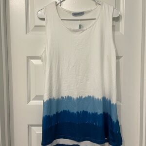 Elsie& Zoey White to Blue Ombre Sleeveless Tank